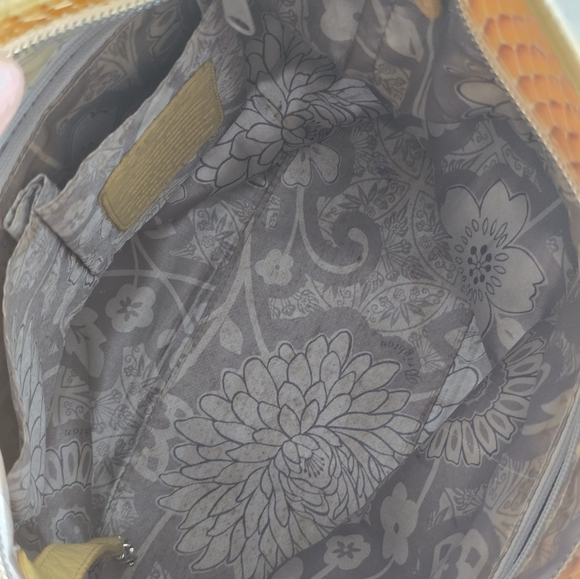 Brighton Shoulder Habdbag Women Single Strap Gold Snakeskin Print Medium Charm - Picture 13 of 16